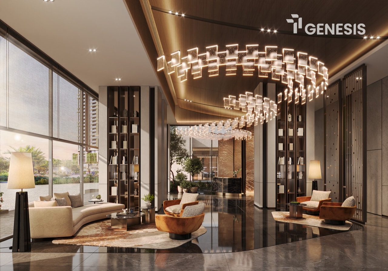 Sảnh lễ tân minh họa từ tài liệu giới thiệu